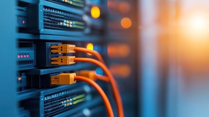 Server management action data center location technology content type modern environment close-up viewpoint infrastructure concept