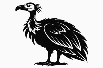 vulture line art silhouette vector illustration