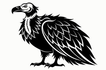 vulture line art silhouette vector illustration