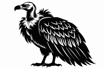 vulture line art silhouette vector illustration