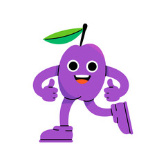 Plum character illustration