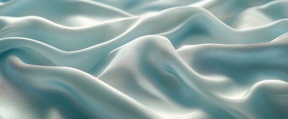 Fototapeta premium Light Blue Silk Fabric Texture