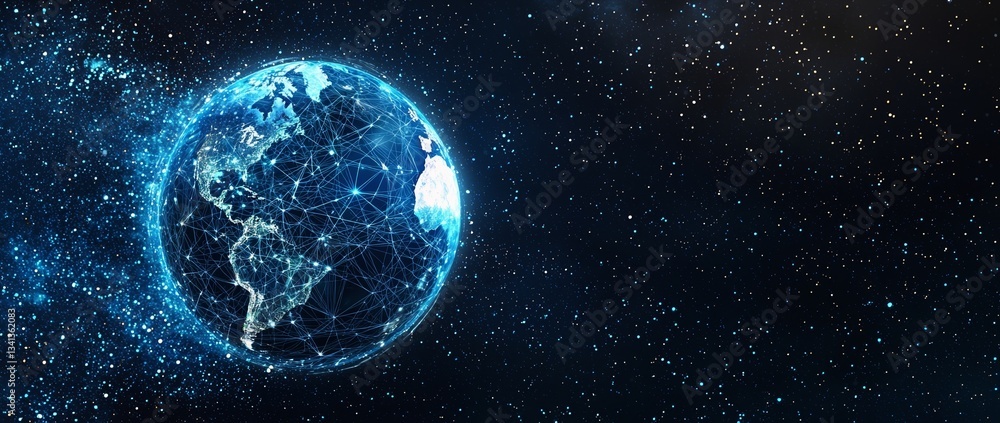 Poster communication network technology is crucial for internet business, forming part of a broader world o