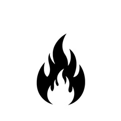 Fiery Embrace: A dynamic, minimalist illustration of a stylized flame, representing energy, passion, and transformation.