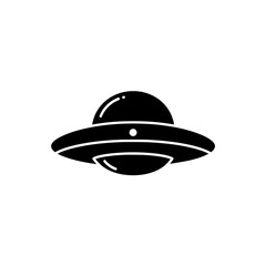 Unidentified Flying Object Silhouette: A striking, minimalist silhouette of an iconic flying saucer, radiating mystery and hinting at the boundless possibilities of the cosmos.