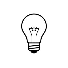 Illumination's Icon: A simple, bold graphic of a light bulb shines brightly, symbolizing innovation and ideas