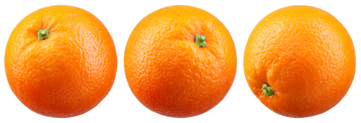 Orange isolated png. Orange top view. Orang  on transparent background. Whole orange fruit no background. Full depth of field.
