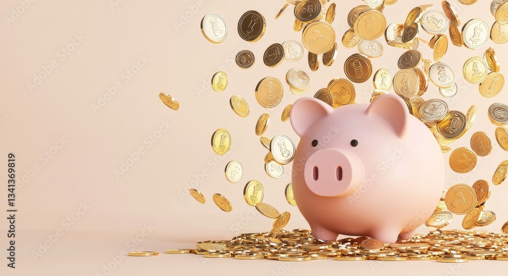 Poster the concept of saving for the future, investing in new ideas and creativity, is illustrated through 