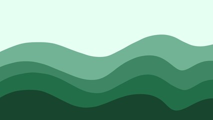 Obraz premium Green wave gradient abstract background