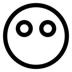 Fototapeta premium Expressionless Face icon