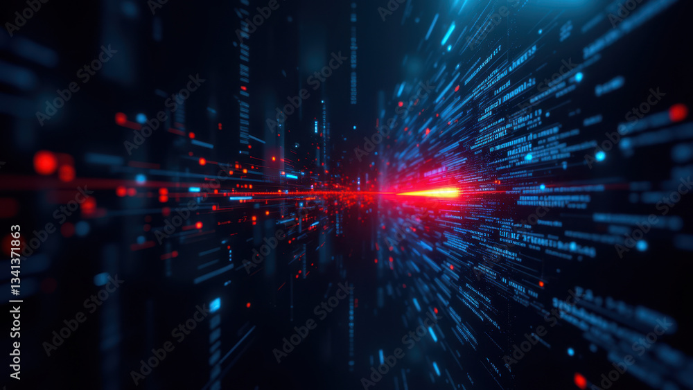 Aufkleber dynamic kubernetes cluster with vibrant data streams, reflecting network traffic and cybersecurity o