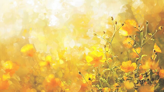 impressionistic elements using yellow tones.