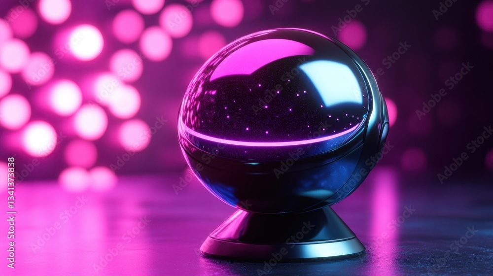 Poster ai-powered chatbot concept with a glowing d digital assistant head.