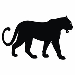 Obraz premium Panther silhouette walking