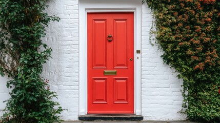 Fototapeta premium Festive front door ideas welcome guests with seasonal cheer.