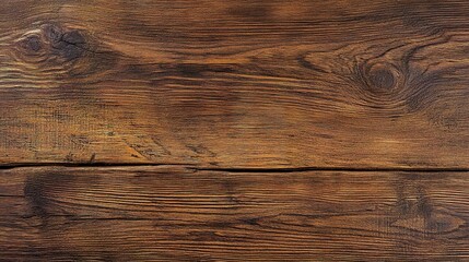 Naklejka premium Old Brown Wooden Table Texture in Minimalist Overhead View, Evoking Simplicity and Natural Warmth