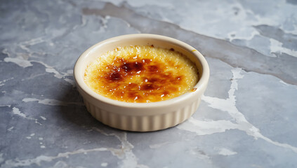 Delicious creme brulee dessert