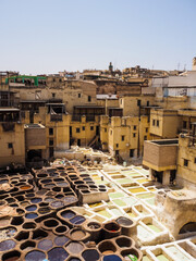 Tanneries de Fes, Leather tannery - Morocco