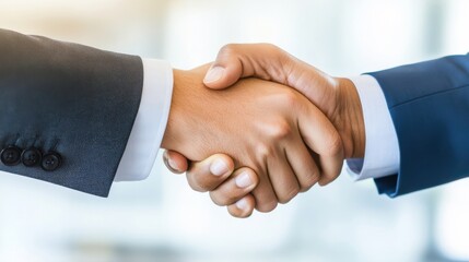 Obraz premium Professional Handshake Signifying Collaboration and Agreement