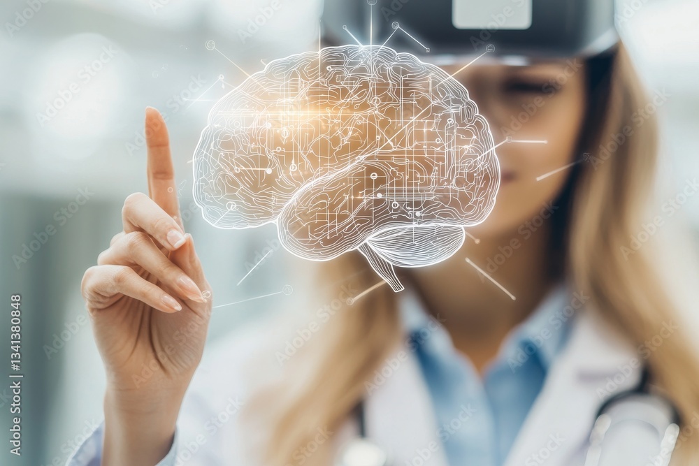 Poster a 3d rendering and abstract image visually represent the ai stock concept