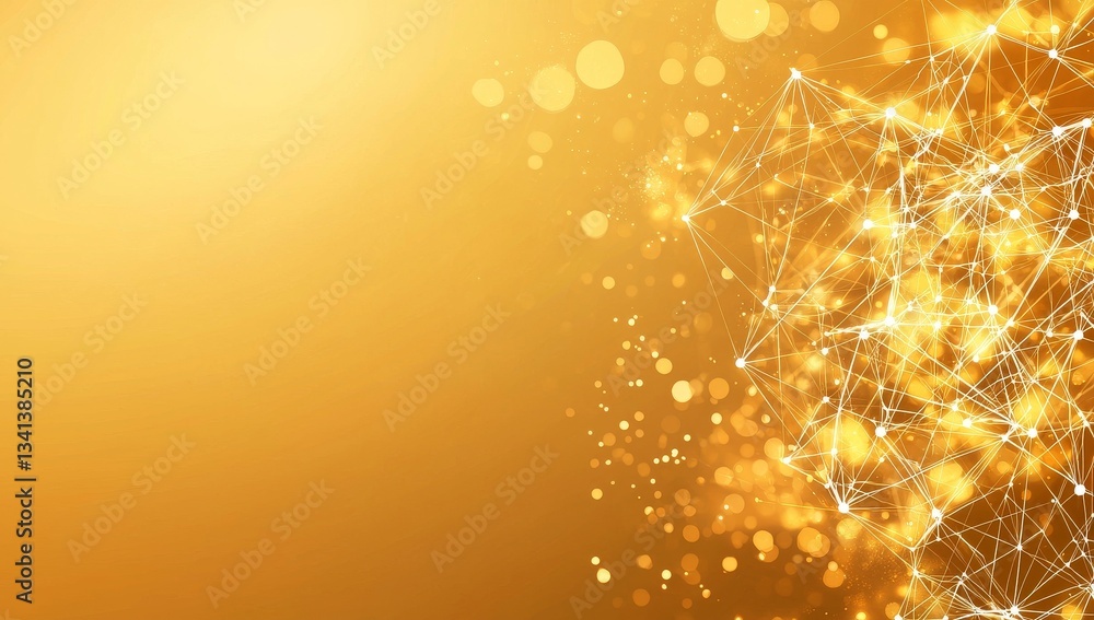 Poster network and connection technology is visually represented by an abstract concept featuring a blurred