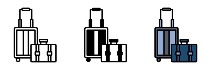 Luggage is a storage bag for personal belongings, essential for traveling by air, land, or sea.