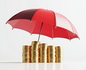 Concept of insurance, successful business and financial stability