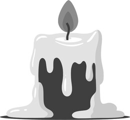 vector burning candle on white background . Generative AI
