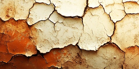 Obraz premium Cracked, dry earth texture. Desert landscape