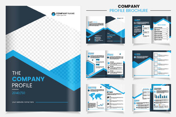 company profile brochure showcasing design and layout for professional use in marketing materials, minimalist brochure template with modern concept