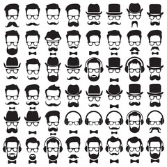 Moustaches silhouette icon vector design illustration,Moustaches symbols. Vintage male moustaches silhouette, funny black mustaches vector illustration set. Retro gentleman moustaches. Hipster man.