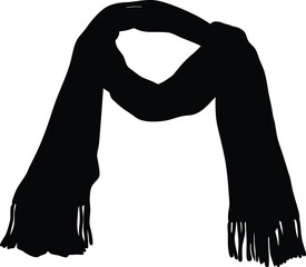 Scarf silhouette vector,scarf symbol
