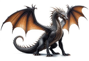 dragon in a white background