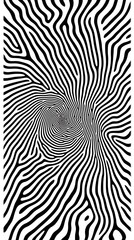 Black and white spiral pattern, graphic design background, optical illusion