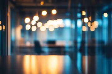 Abstract Blurred View of a Modern Workspace