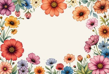 flower border frame