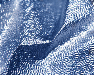 A Shiny Foil Crumpled in Sharp Crumpled Metallic Gloss Background