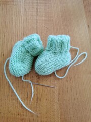 pair of knitted socks