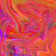 Soft Abstract Fluid Texture in Vibrant Orange and Purple