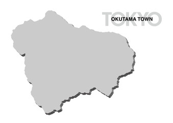 東京都奥多摩町の3D地図