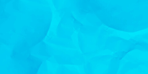Blue clean crumpled paper background. Horizontal crumpled empty paper template for posters and banners. Vector illustration