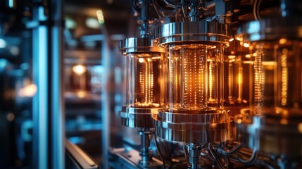 Intricate Quantum Computing Processor with Interconnected Circuitry Components