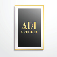 minimalist gold art frame 