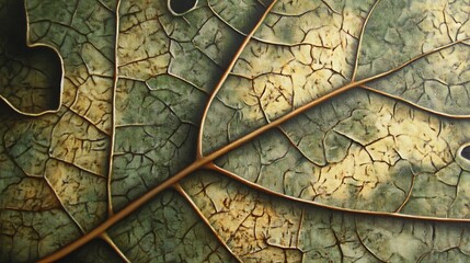 Fototapeta premium Detailed Texture of a Dried Leaf