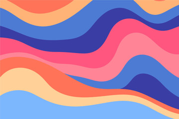 Abstract wavy background with vibrant pastel colors.