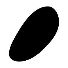 Oval Lean Hand Drawn Shape Icon