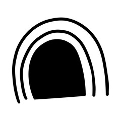 Rainbow Hand Drawn Shape Icon