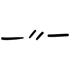 Hand-drawn underline divider highlight line. Abstract random doodle icon.
