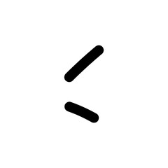 Hand-drawn right highlight line. Abstract random doodle icon.