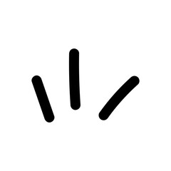 Hand-drawn top highlight line. Abstract random doodle icon.